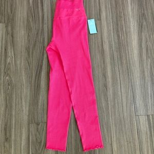 NUX 7/8 pink legging with frill detail